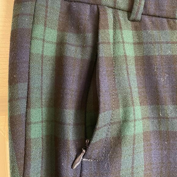 J. Crew Maddie Blackwatch Tartan Plaid Pants Wool Blend Sz 0 Preppy Academia - Picture 5 of 13